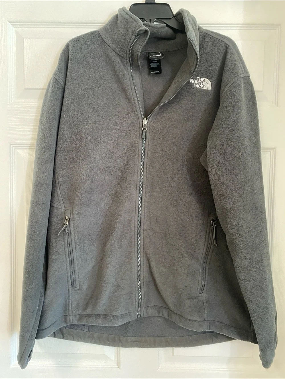 The North Face Gray Lightweight Full-Zip Fleece Jacket